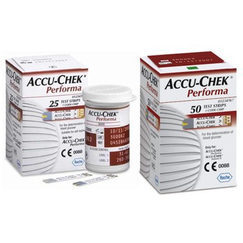 Que đường huyết Accu-Chek Performa (Hộp 50que) HOẶC 25 QUE