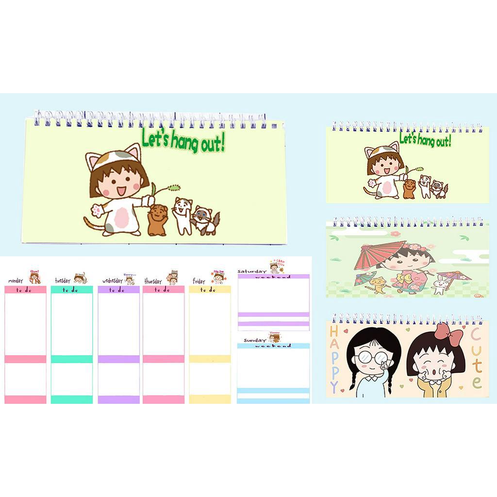 Sổ kế hoạch tuần maruko WPI32 hoạt hình Weekly Planner 52 trang thần tượng idol