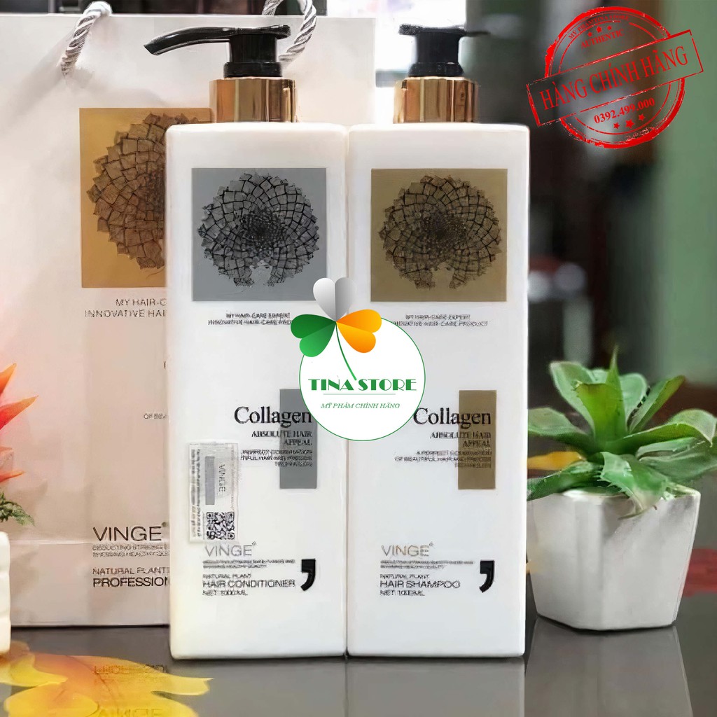 Miễn Ship🔥Cặp Dầu Gội Xả Collagen Vinge 1000ML, Giảm Rụng Tóc, Ngứa, Ngăn Rụng Tóc,Phục Hồi Tóc Hư Tổn | Hàng Chính Hãng | BigBuy360 - bigbuy360.vn