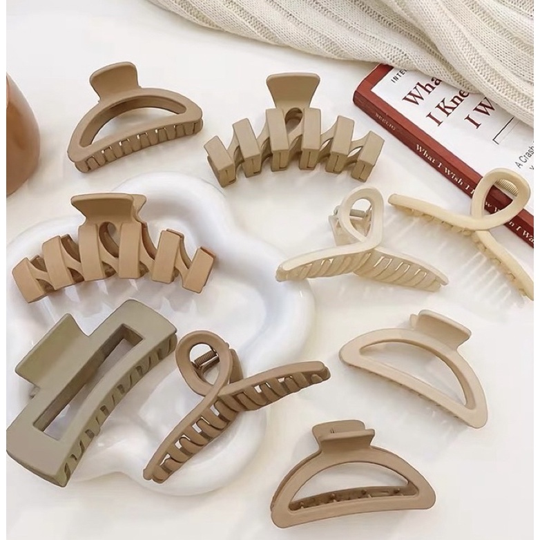 Kẹp tóc càng cua nhám phong cách Hàn Quốc