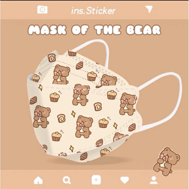 Khẩu trang kf94 hoạ tiết hoạt hình sáng trọng