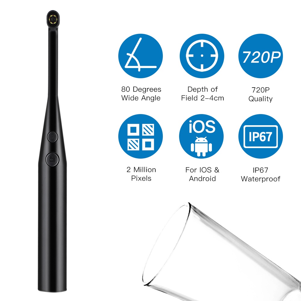 Gương Soi Nha Khoa Tích Hợp Đèn LED 6 Bóng Cổng Sạc USB Có Thể Điều Chỉnh Cho Android
