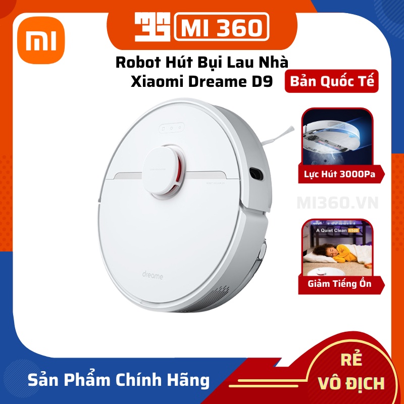 [Mã 44ELSALE1 giảm 5% đơn 3 Triệu] ✅ Bản Quốc Tế ✅ Robot Hút Bụi Lau Nhà Xiaomi Dreame D9 Chính Hãng