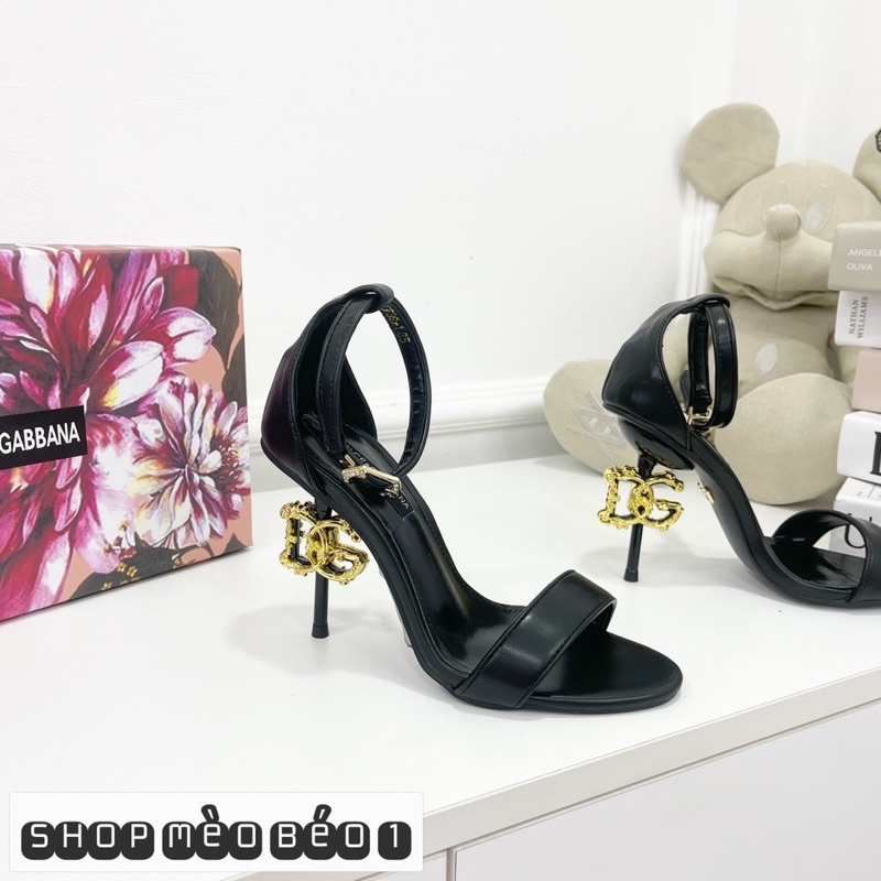 Sandal DG dolce da lì quai ngang gót nhọn cách điệu fullbox