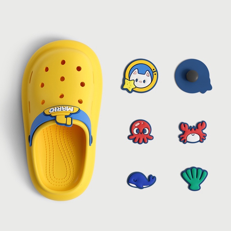 Dép cho bé chống trượt thời trang mùa hè Cheerful Mario XQ7701 cho bé 2-9 tuổi- Happy Feet phân phối chính thức