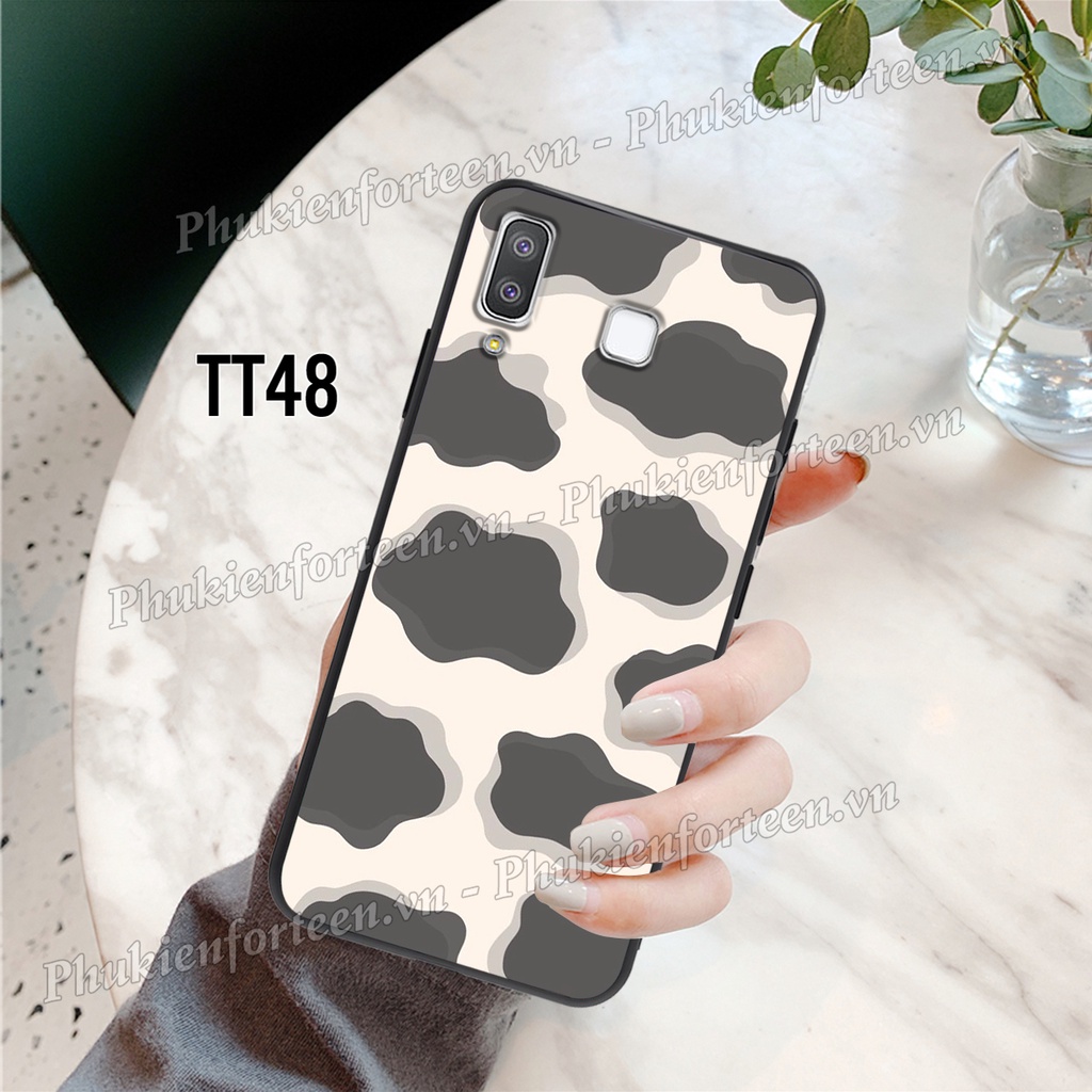 Ốp lưng cứng viền silicon Samsung A8 Star - A9 Star hình Bò sữa hot dễ thương, ốp chống bẩn cho Samsung siêu đẹp.