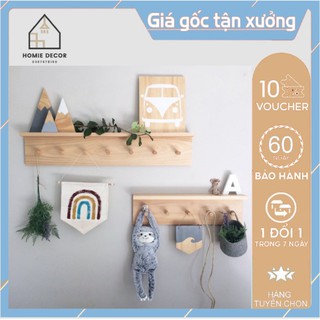 Móc treo đồ gắn tường gỗ thông chữ T (có ảnh thật) - Móc decor, kệ gỗ treo tường,kệ trang trí, giá gỗ-Được kiểm tra hàng