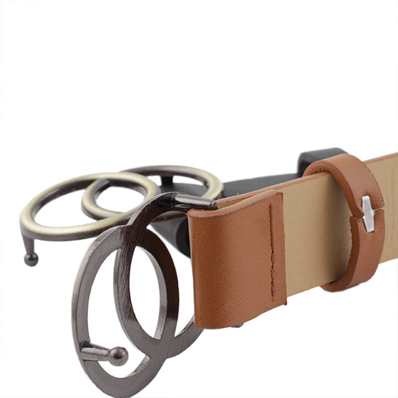 Thắt lưng da khóa tròn kim loại thời trang cao cấp cho nữ
