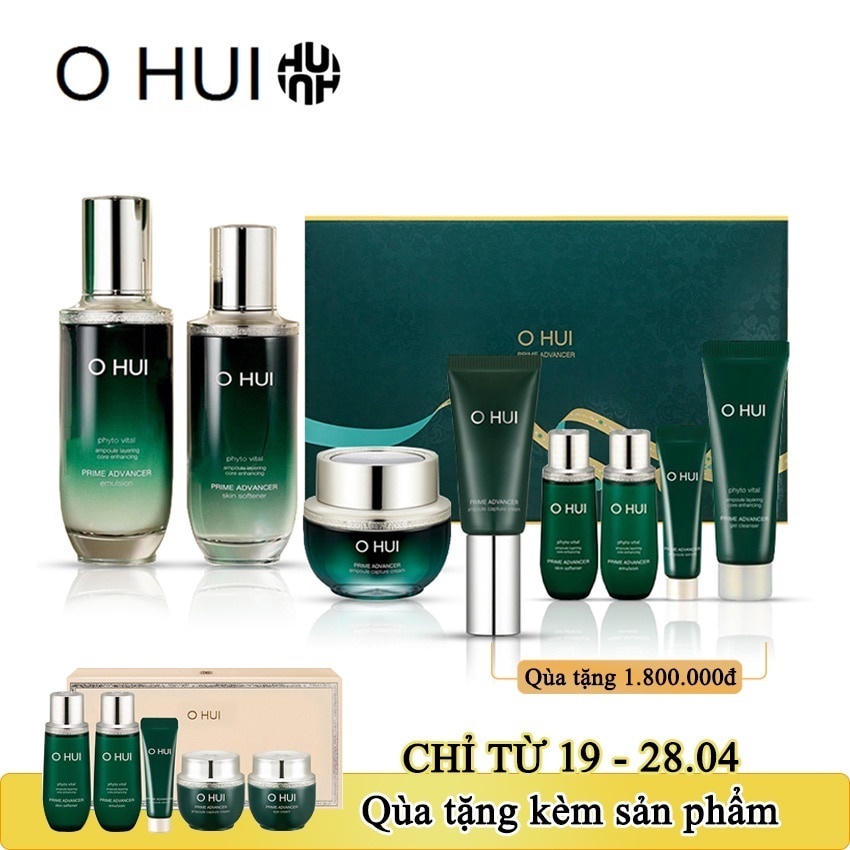 Bộ dưỡng chống Lão Hóa Ohui Xanh Prime Advancer 9pcs Special Set - Bộ Ohui Xanh