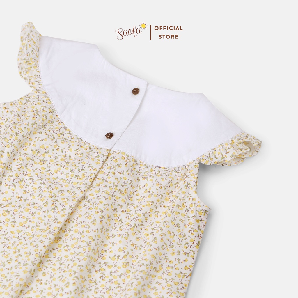 Đầm Bé Gái/ Váy Bé Gái Chất Cotton Hoa Liti Thoáng Mát Dễ Thương - LAYLA DRESS - DRC019 - SAOLA KIDS CLOTHING