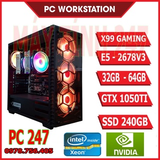 THÙNG PC WORKSTATION E5 2678V3 RAM 32GB - 64GB