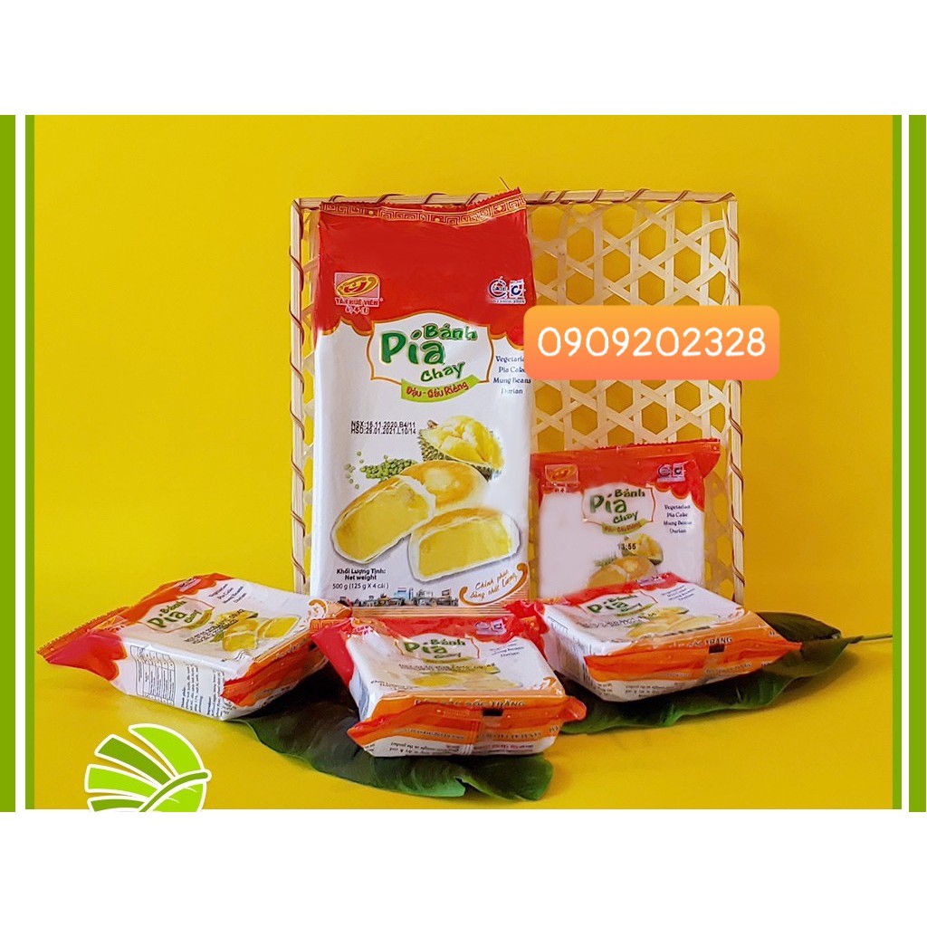 Bánh Pía Đậu Sầu Riêng Chay Tân Huê Viên 500g