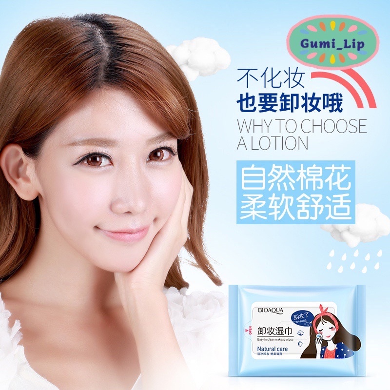 Khăn ướt tẩy trang Bioaqua tiện lợi khi đi ra ngoài 25 tờ