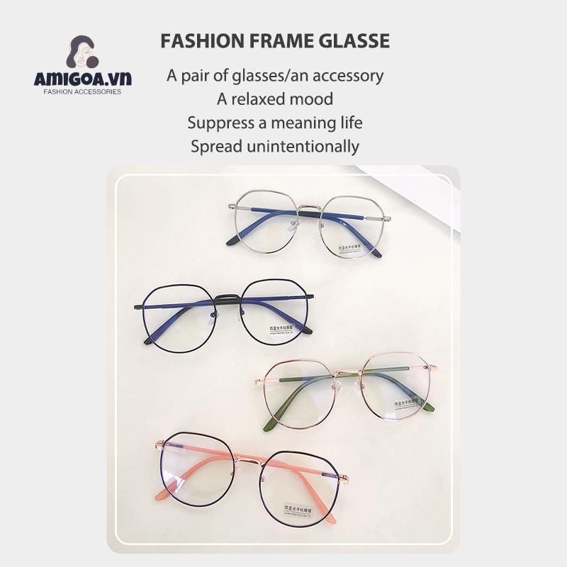 ✨✨Mắt Kính Gọng Kim Loại Chống Ánh Sáng Xanh Phong Cách Retro Thời Trang Cho Nữ