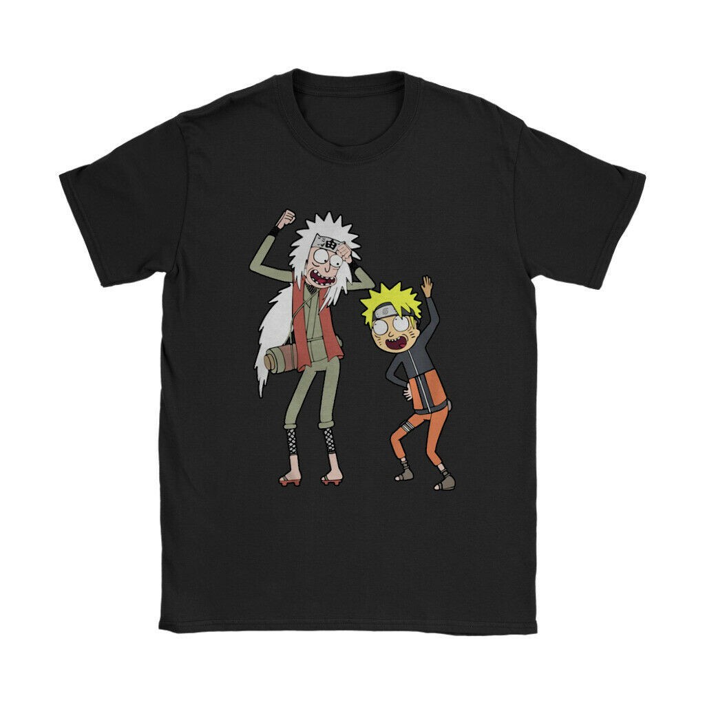 Mẫu áo thun in hình Naruto And Morty Jiraiya Rick And Naruto T-Shirt độc đẹp cực chất