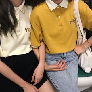 Áo cổ bẻ thêu You