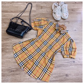 Áo Sơ Mi Tay Phồng Họa Tiết Burberry - M165