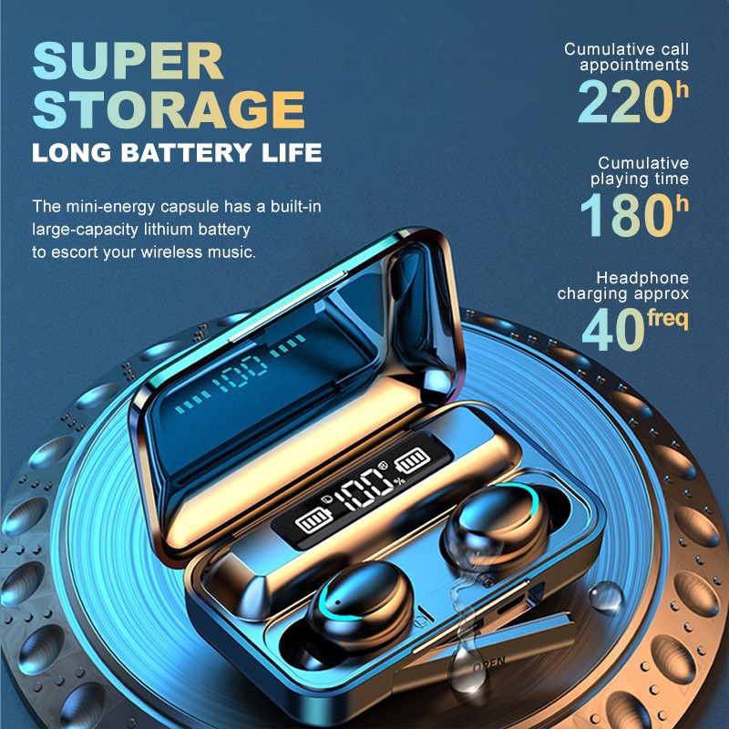 F9 Wireless Headphones TWS Bluetooth 5.0 Headsets Noise Canceling Earphone With Microphone Sports Handsfree Earbuds For Phone