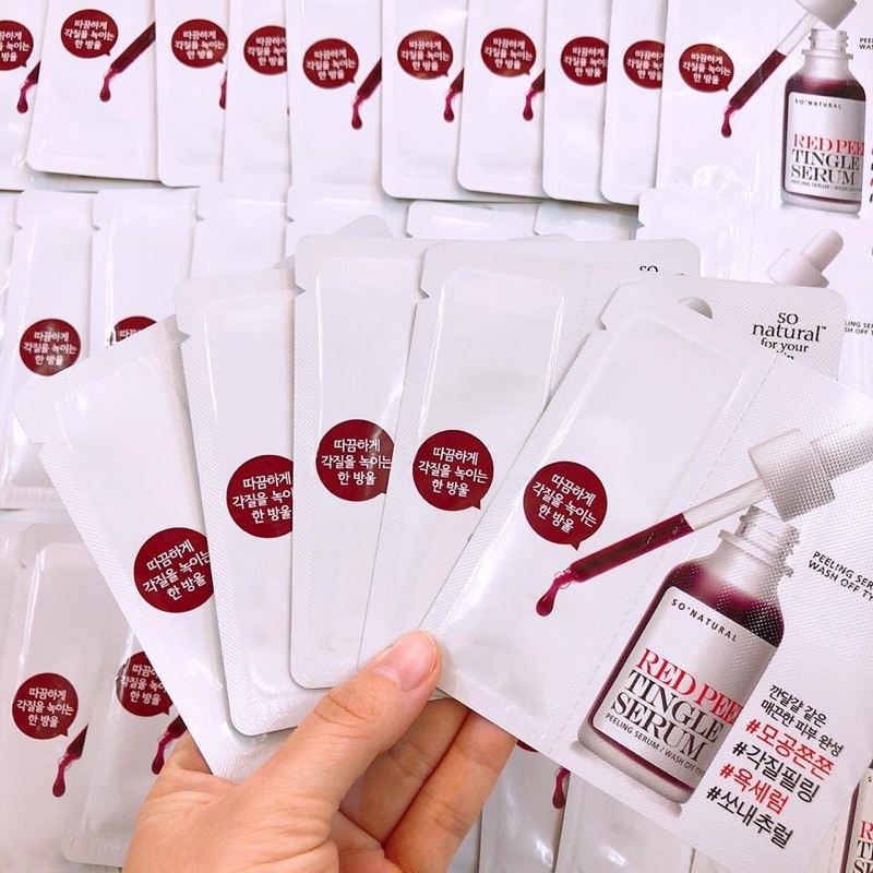 Gói sample dùng thư RED PEEl SERUM So’natural | BigBuy360 - bigbuy360.vn