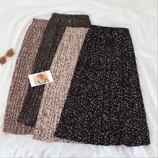 Chân váy vải hoa nhí