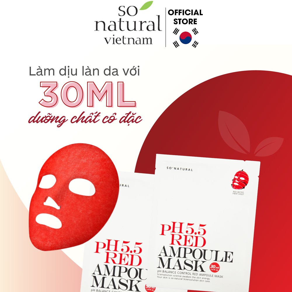 Mặt Nạ Dưỡng Da Cân Bằng Độ PH Red Ampoule Mask PH 5.5 So Natural 5gram