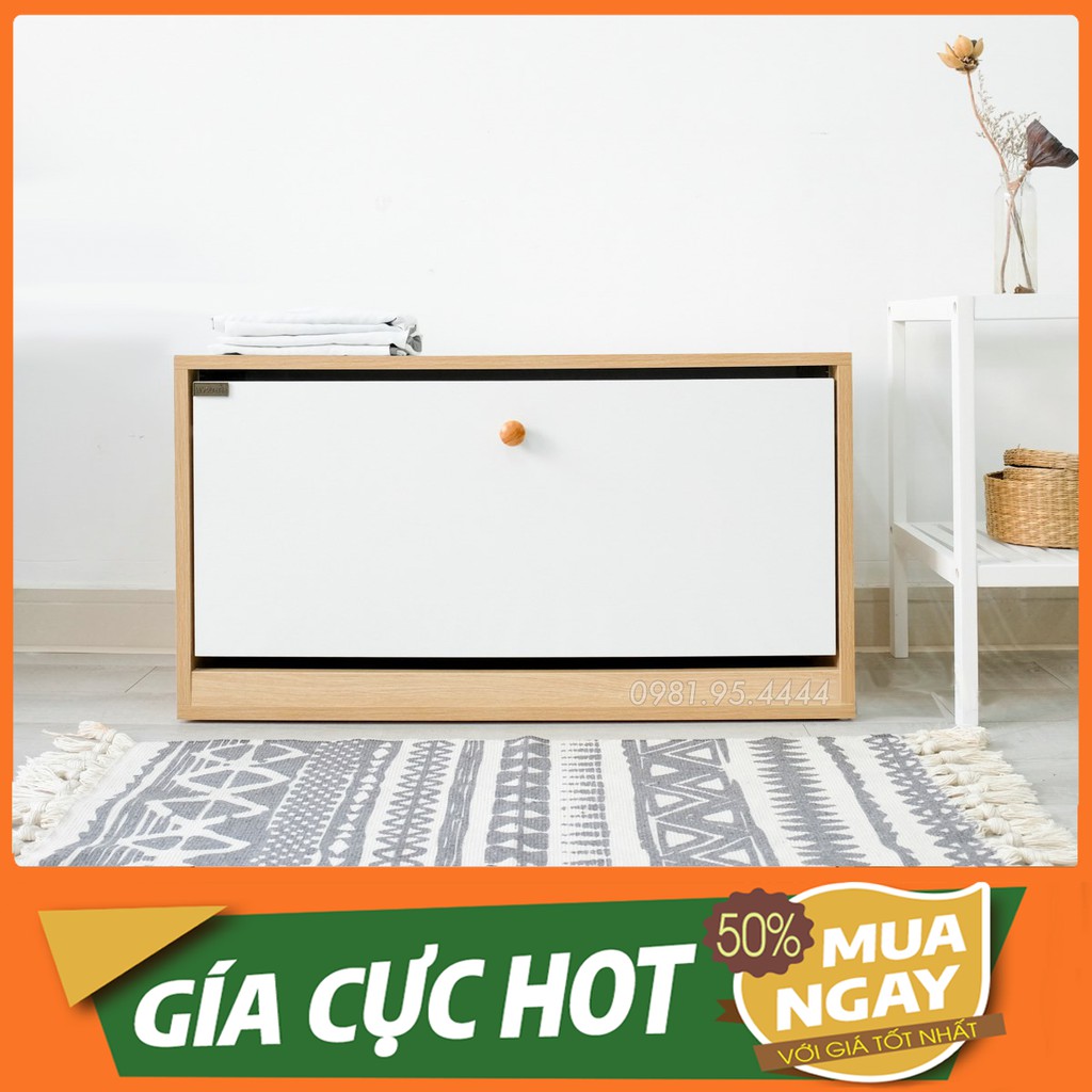 Tủ Giày Thông Minh 3 tầng kết hợp ghế ngồi đựng được giày thể thao và cao gót rộng 80cm