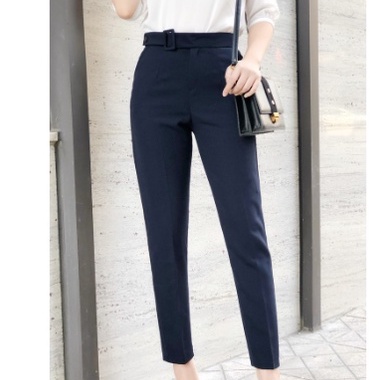 Quần Tây Nữ Dáng Baggy Madela Lưng Cao Ôm Eo Tôn Dáng, Quần Vải Baggy Cạp Cao Phối Đai Phong Cách Công Sở