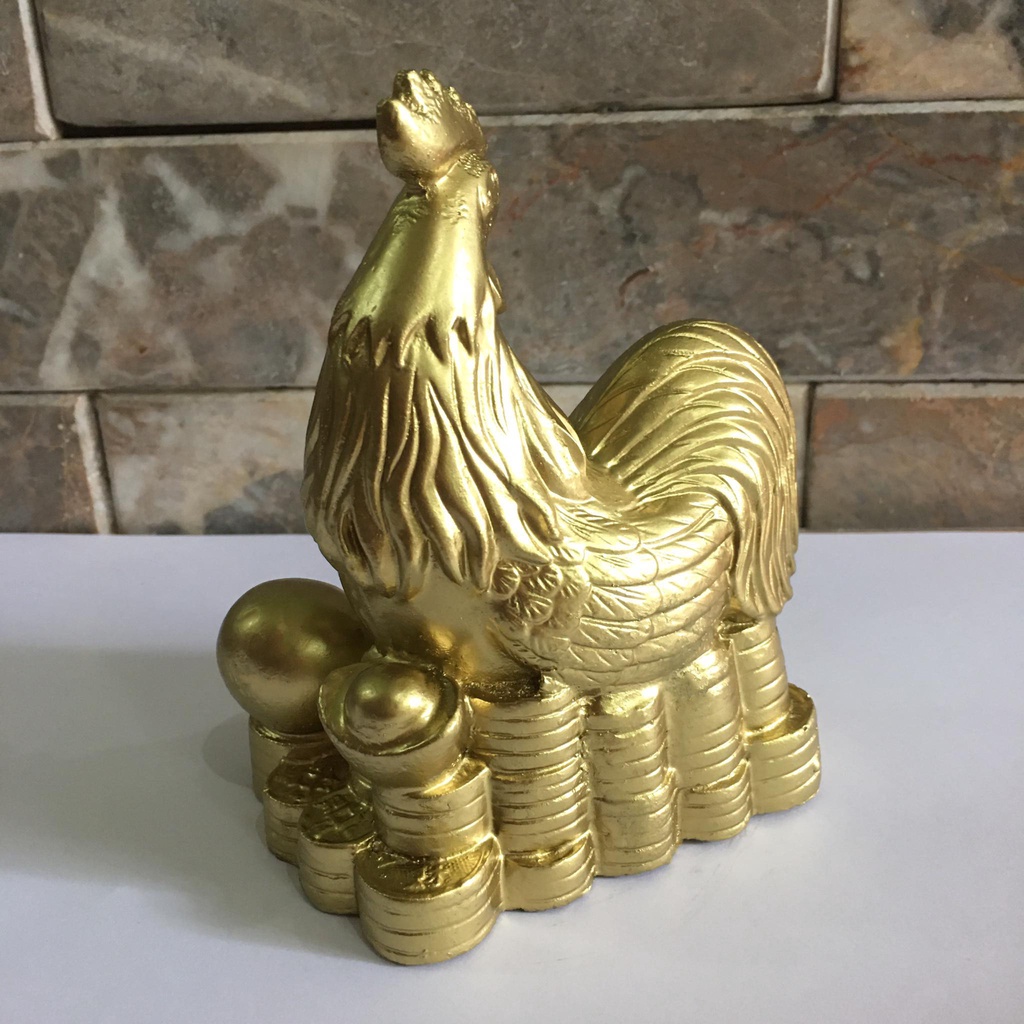 Tượng Gà phong thủy màu đồng