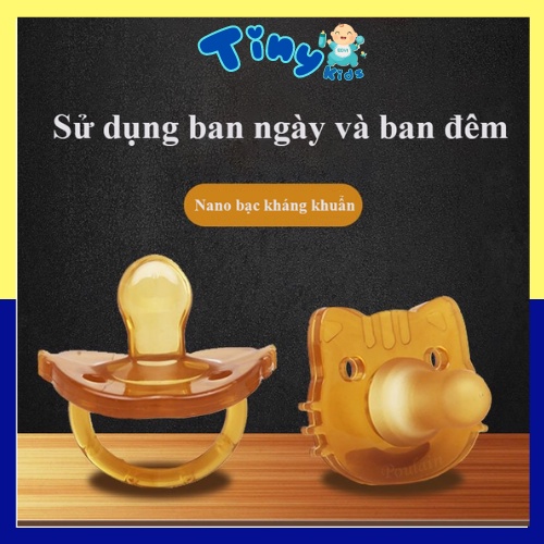 Núm Ti Giả Silicone  Siêu Mềm An Toàn Cho Bé Sơ Sinh Ngủ Vào Ban Ngày Và Ban Đêm - Tiny Kids