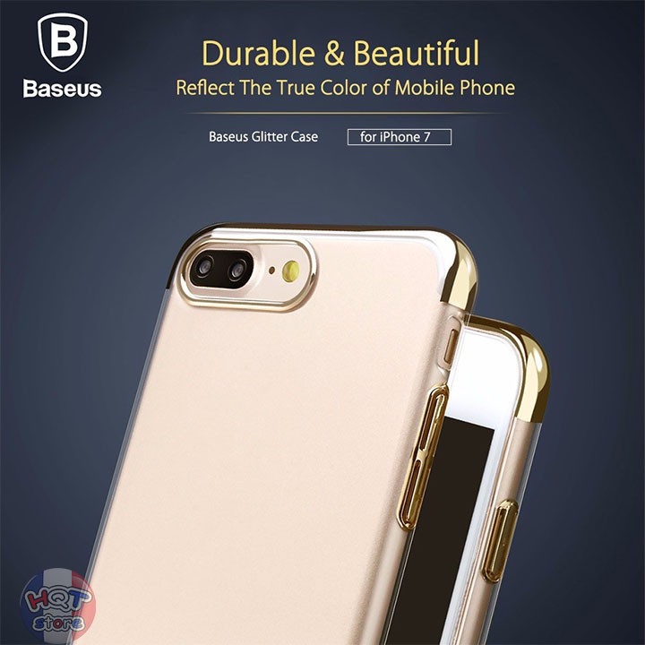 Ốp lưng trong suốt viền màu Baseus Glitter Case cho Iphone 7 / 8 / 7 Plus / 8 Plus
