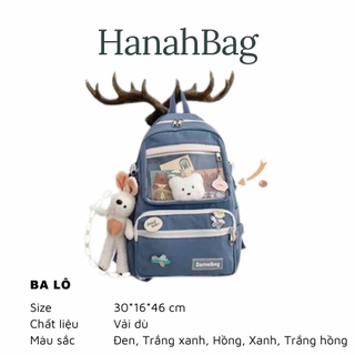 Balo Học Sinh Đi Chơi Đựng Laptop Họa Tiết Hình Con Gấu Có Ngăn Trong Suốt  Siêu Dễ Thương