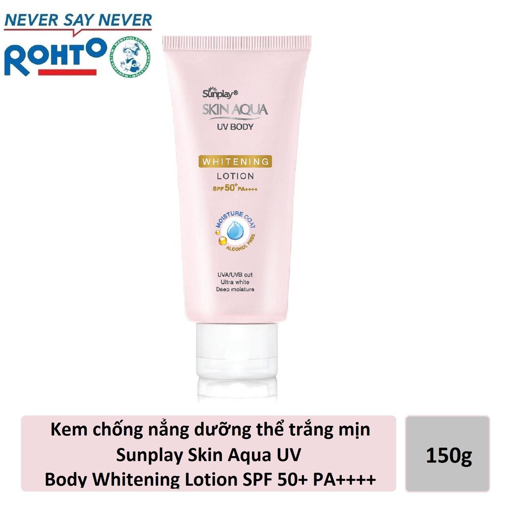 Kem chống nắng dưỡng thể trắng mịn Sunplay Skin Aqua UV Body Whitening Lotion SPF 50+ PA++++ (150g)