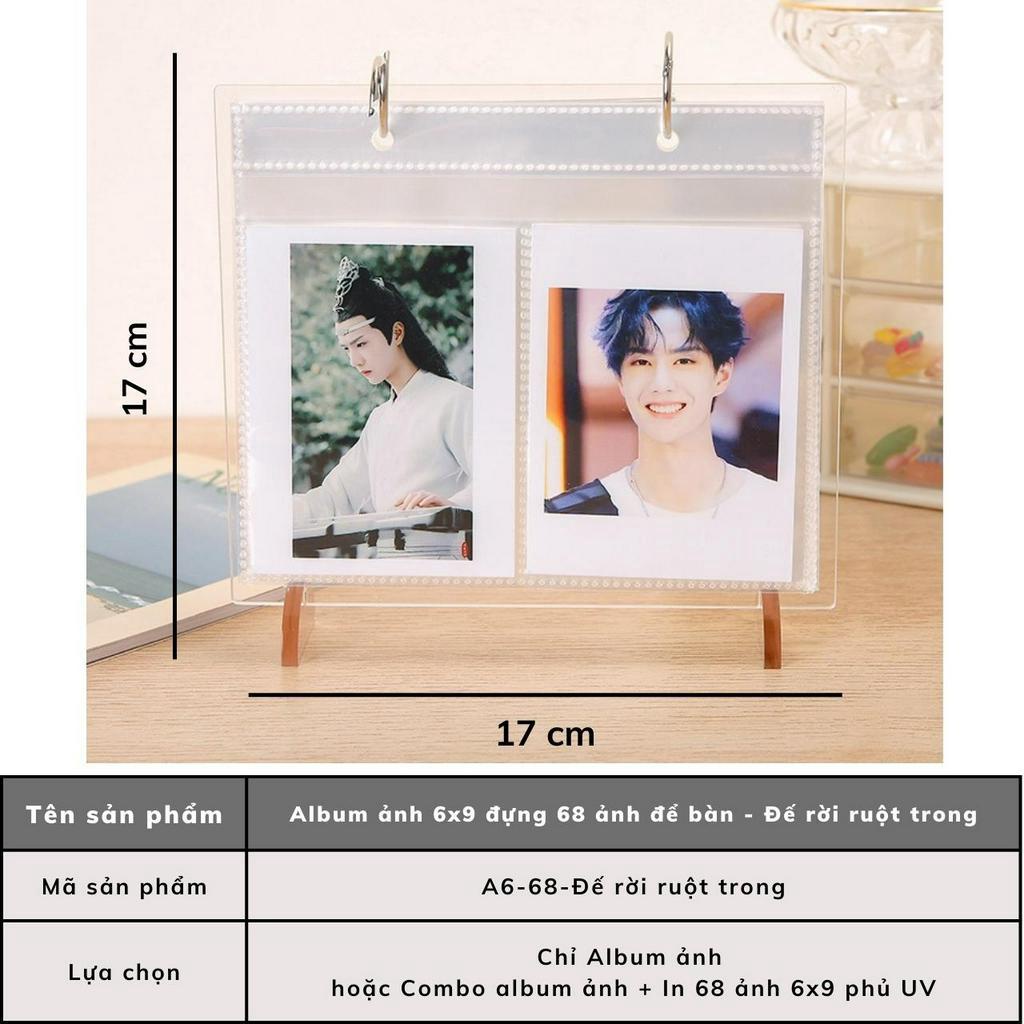 Combo album ảnh để bàn và in ảnh 6x9 phủ UV theo yêu cầu trang trí bàn làm việc Tú Vy Studio