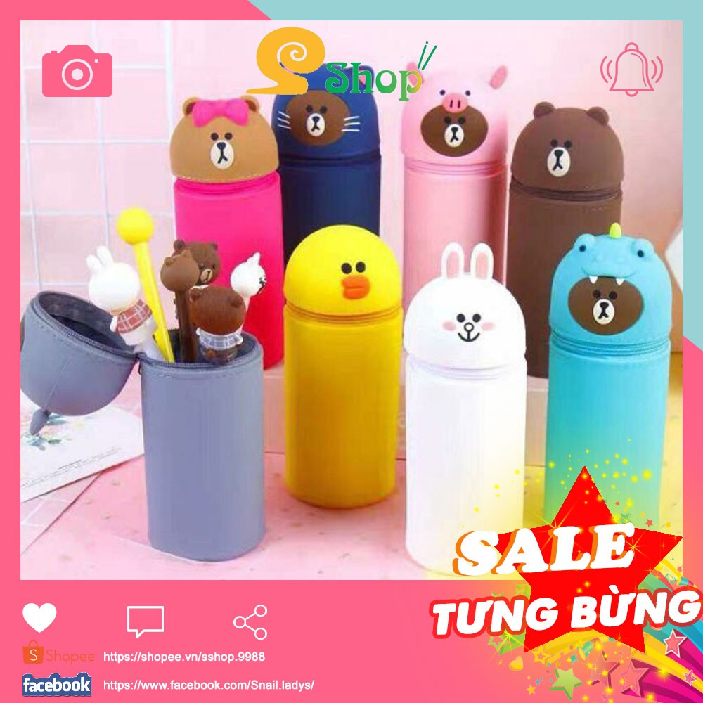 💖💖HỘP BÚT SILICON LINE FRIENDS NHIỀU MẪU SIÊU CUTE 💖💖