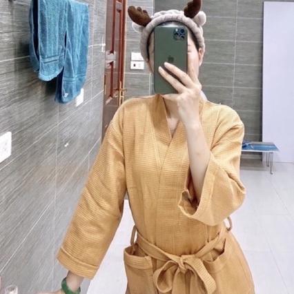Áo Choàng Tắm Khách Sạn Tổ Ong Nam Nữ Cao Cấp