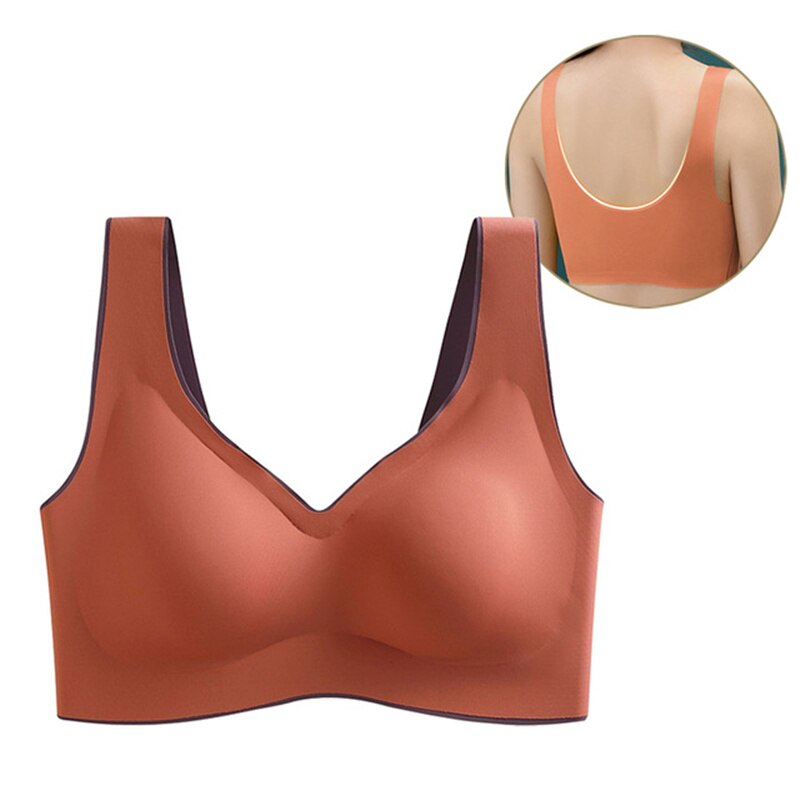 Áo Ngực Nữ FINETOO Cao Su Liền Mạch Lót Mút Chống Sốc Nâng Đẩy Size Lớn M-XXL
