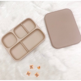 Khay silicone Bobby Doll cao cấp chống đổ cho bé ăn dặm