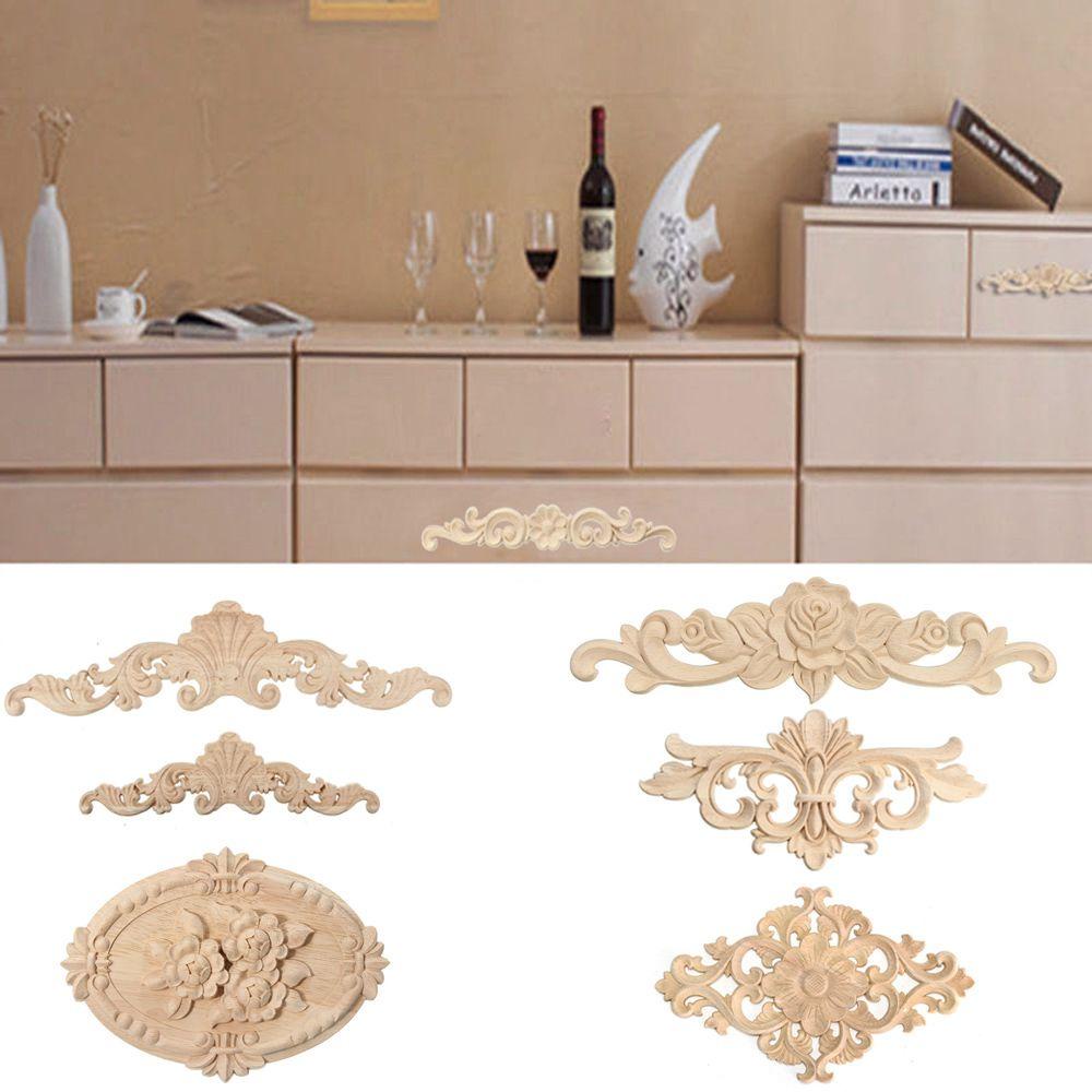 Set 1 / 2 Khung Gỗ Chạm Khắc Hoa Trang Trí Góc Mới