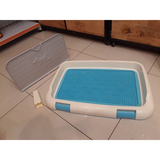 [hỏa tốc pettohouse gò vấp] Khay vệ sinh cho chó size lớn 45x60cm tặng vách che và trụ đứng