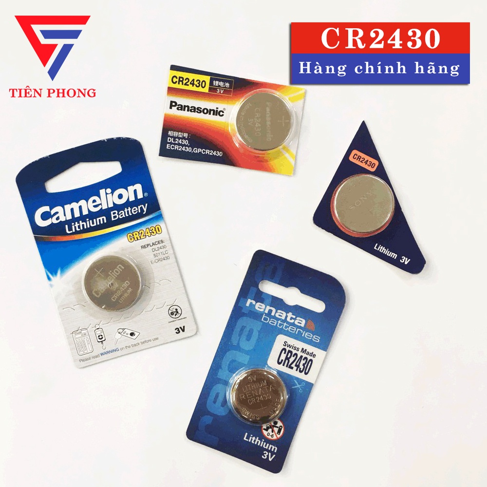 Pin CR2430 Camelion, Panasonic, Renata Chính Hãng