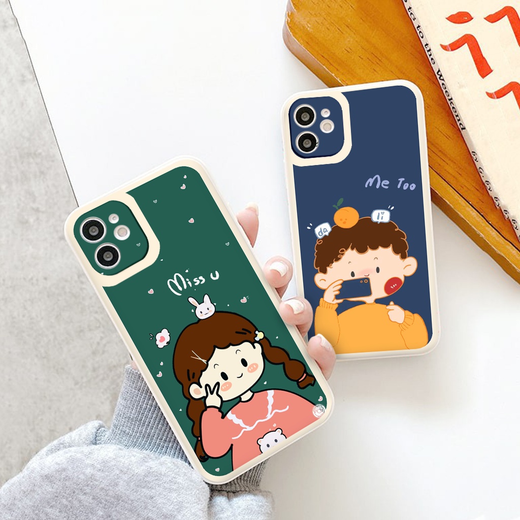 [ IPHONE ] Ốp Lưng Màu Bảo Vệ CAMERA Miss u couple ốp iphone 12 pro /x/ 8plus/11 pro/11/12 pro max/13/promax tr1124