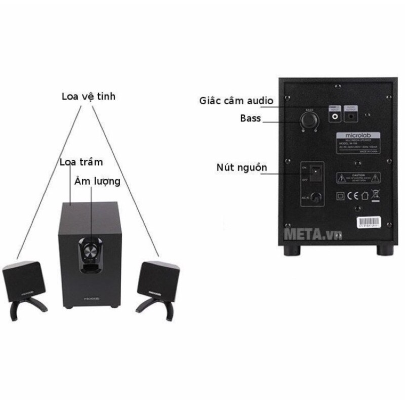 [HÀNG CÓ SẴN] Loa vi tính Microlab M108 /2.1- Hàng chính hãng