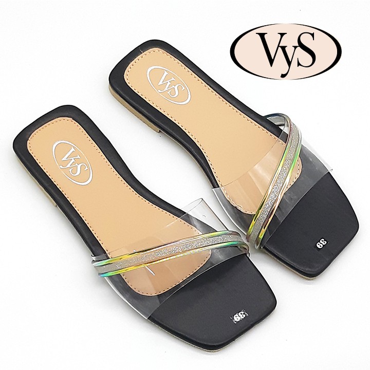 Dép lê bệt nữ quai ngang trong phối quai kim tuyến 7 màu thời trang VYS TA6751 (Nhiều màu)