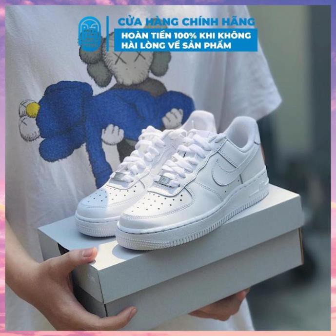Giày Sneaker Thời Trang Nam Nữ Air Force 1 All White - Present Original Sneakers