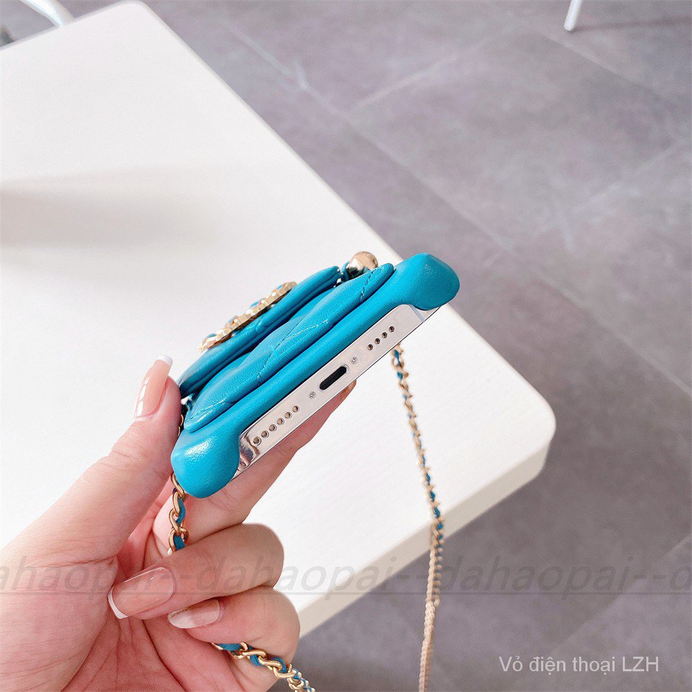 Ốp Điện Thoại Da Kèm Ngăn Đựng Thẻ Và Dây Đeo Chéo Sang Trọng Cho iPhone 14 13 12 Pro max 11 xs xr 7 8 plus