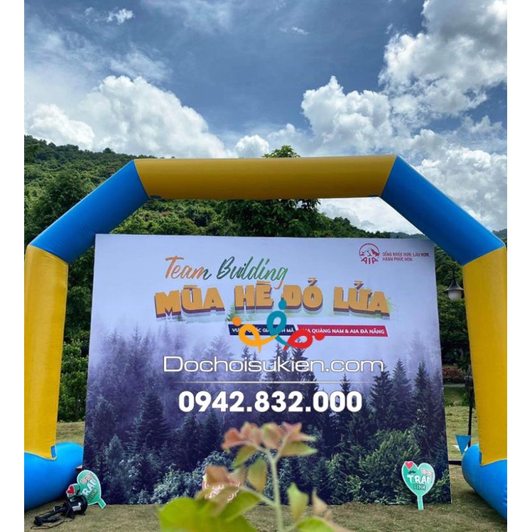 Cổng hơi sự kiện hình chữ nhật bơm kín cao 3m ngang 4m - dành cho tổ chức team building