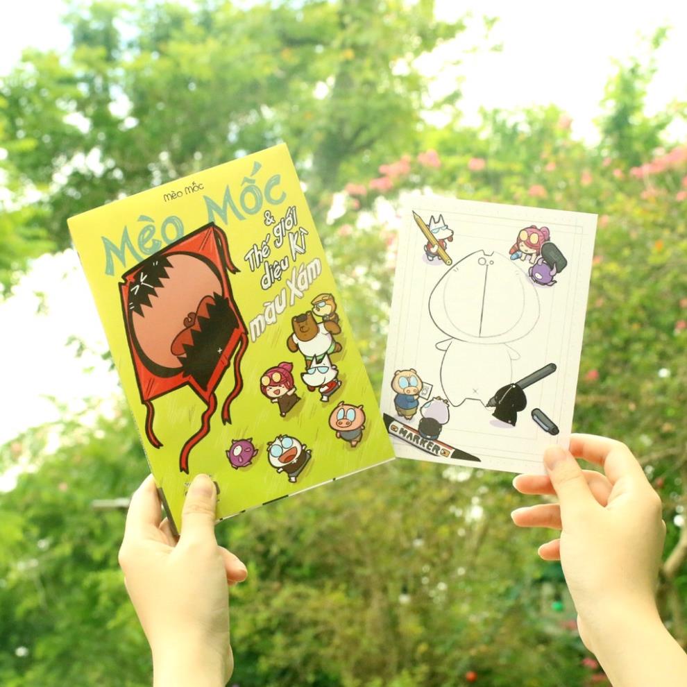Truyện tranh - Mèo Mốc Và Thế Giới Diệu Kì Màu Xám (Có card PVC Mèo Mốc ngủ) - AZVietNam