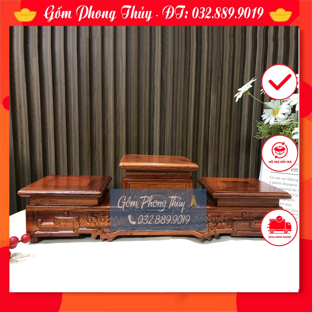 Đôn gỗ kê tượng, chân đế, kệ gỗ hương loại 1 (nhiều kích cỡ) - Hàng đẹp, bền, chắc chắn