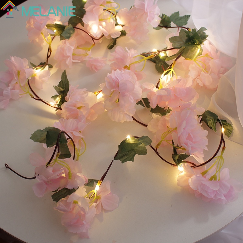 Dây đèn LED trang trí nội thất hình hoa anh đào 2.2m