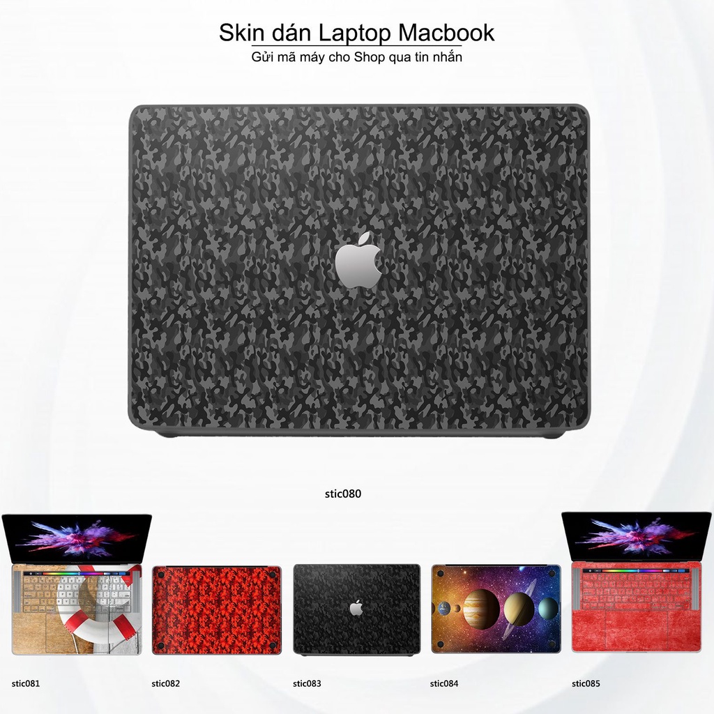 Skin dán Macbook mẫu Hoa văn sticker (đã cắt sẵn, inbox mã máy cho shop)